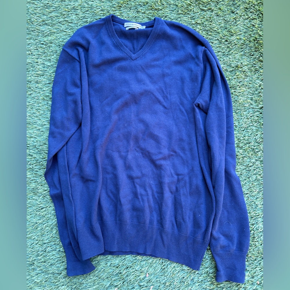 Peter Millar Navy Cashmere Blend Sweater